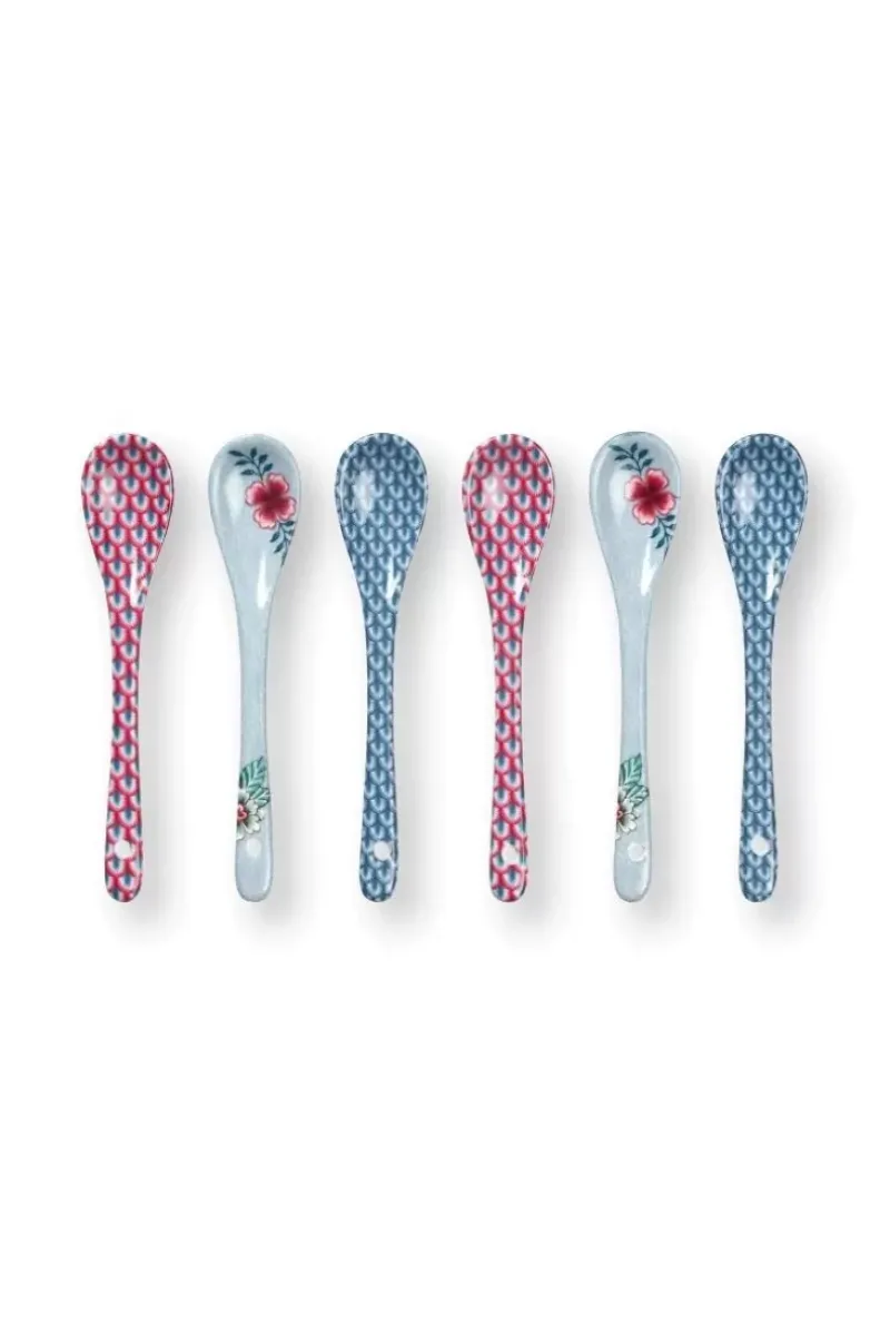 Oriental Flower Festival Set/6 Theelepels<Pip Studio New