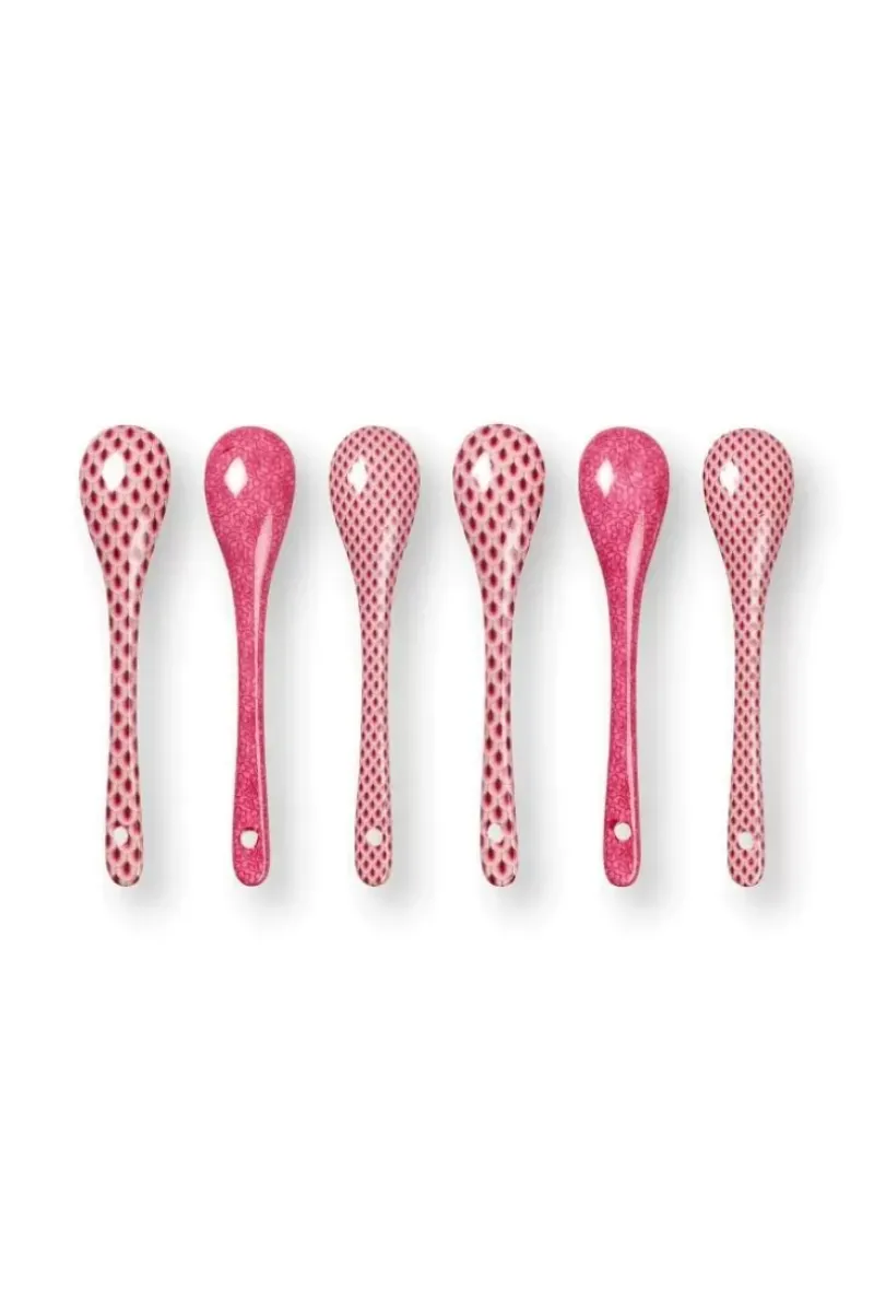 Oriental Flower Festival Set/6 Theelepels Donker<Pip Studio Hot