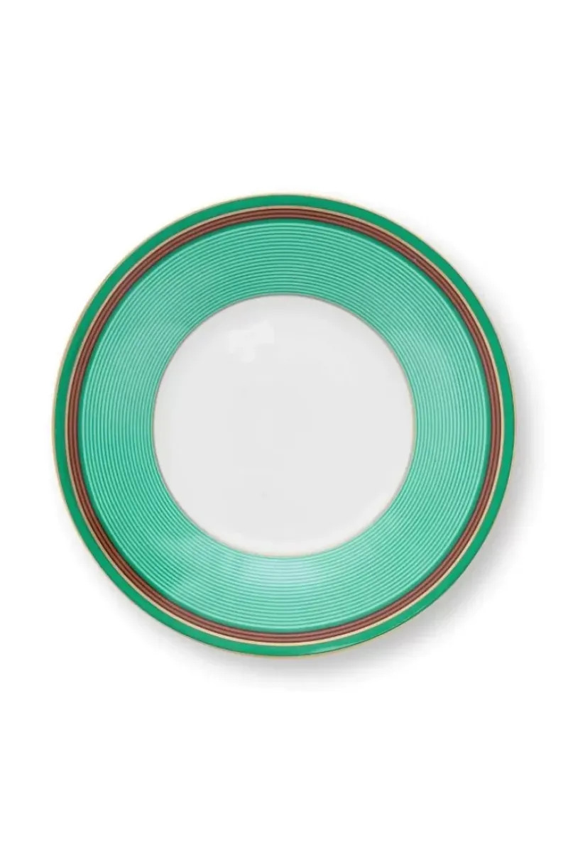 Pip Chique Stripes Cappuccino Kop & Schotel Roze/Groen<Pip Studio Discount