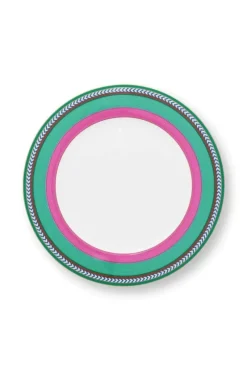 Pip Chique Stripes Dinerbord Roze/Groen 28Cm<Pip Studio