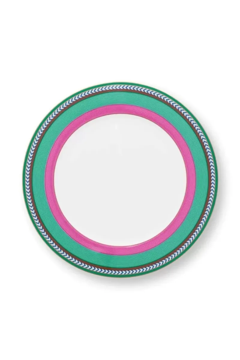 Pip Chique Stripes Dinerbord Roze/Groen 28Cm<Pip Studio