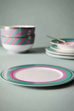 Pip Chique Stripes Dinerbord Roze/Groen 28Cm<Pip Studio