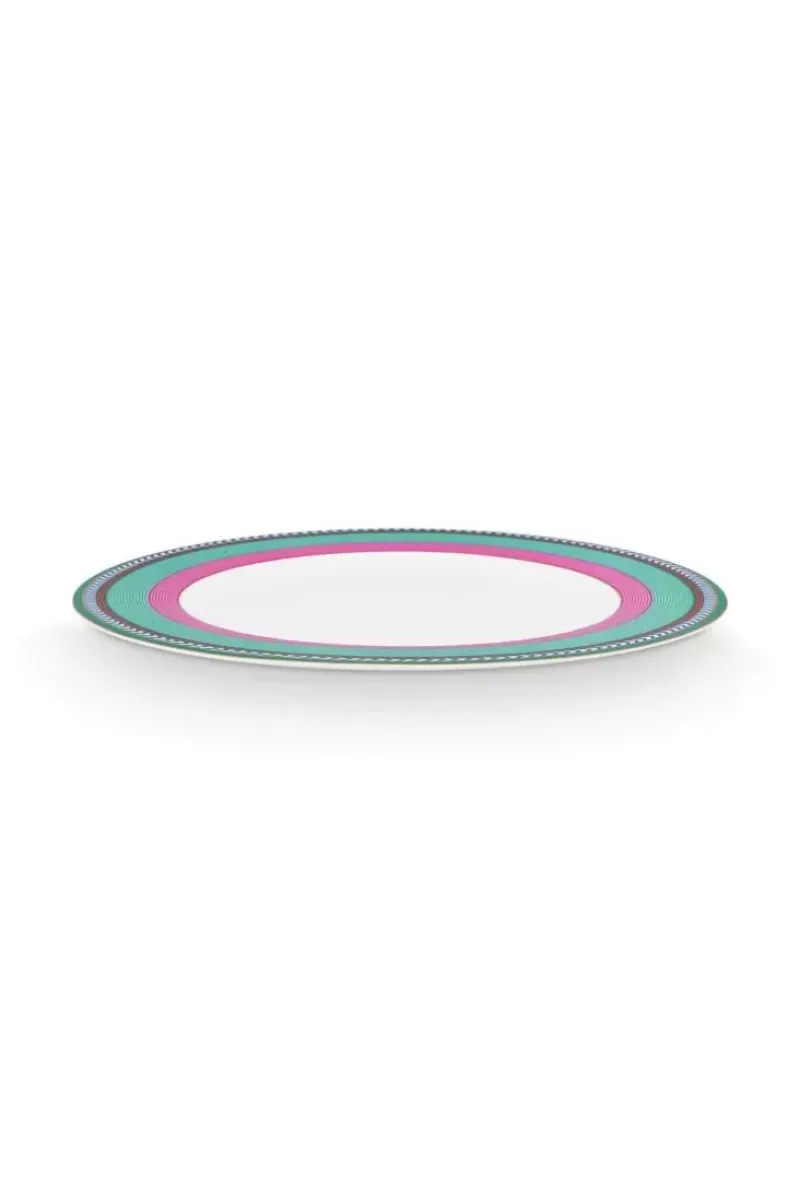 Pip Chique Stripes Dinerbord Roze/Groen 28Cm<Pip Studio