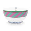 Pip Chique Stripes Kom Roze/Groen 18Cm<Pip Studio Clearance