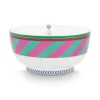 Pip Chique Stripes Kom Roze/Groen 15.5Cm<Pip Studio Outlet
