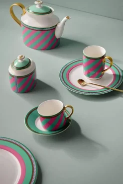 Pip Chique Stripes Mok Groot Roze/Groen 350Ml<Pip Studio Best