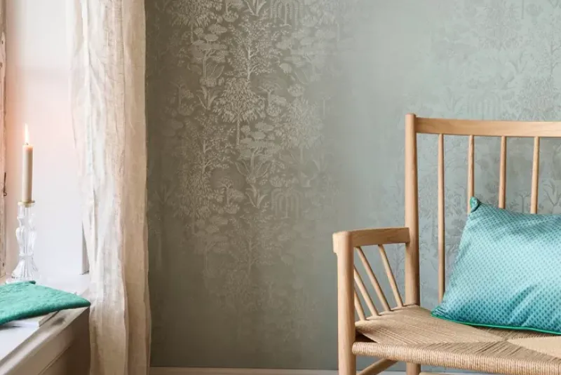 Origami Tree Vliesbehang Licht /Zilver<Pip Studio Outlet