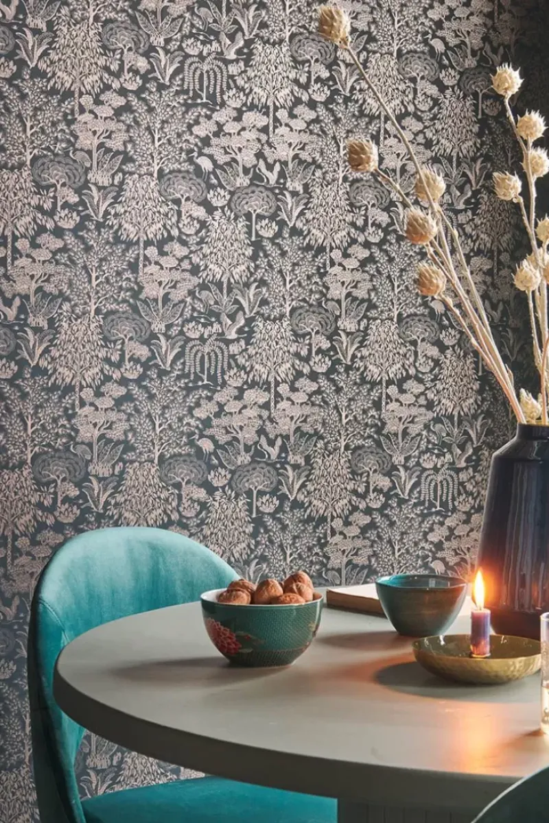Origami Tree Vliesbehang Donker /Rose Goud<Pip Studio New