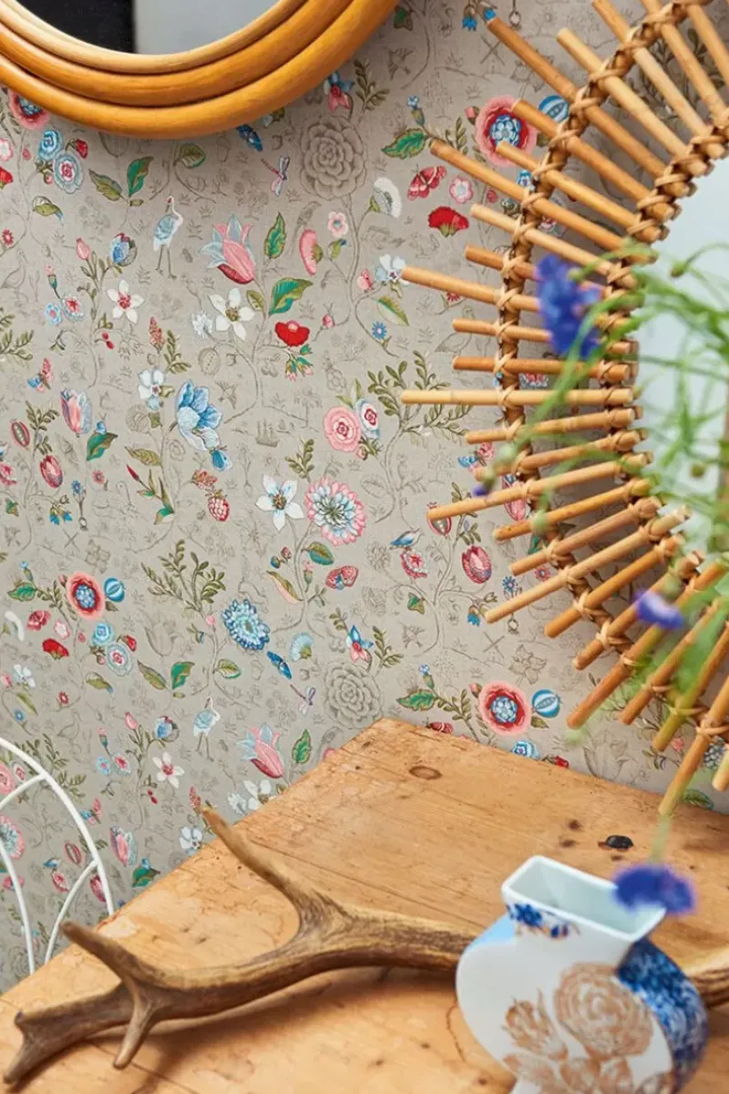 Spring To Life Vliesbehang Khaki<Pip Studio Best