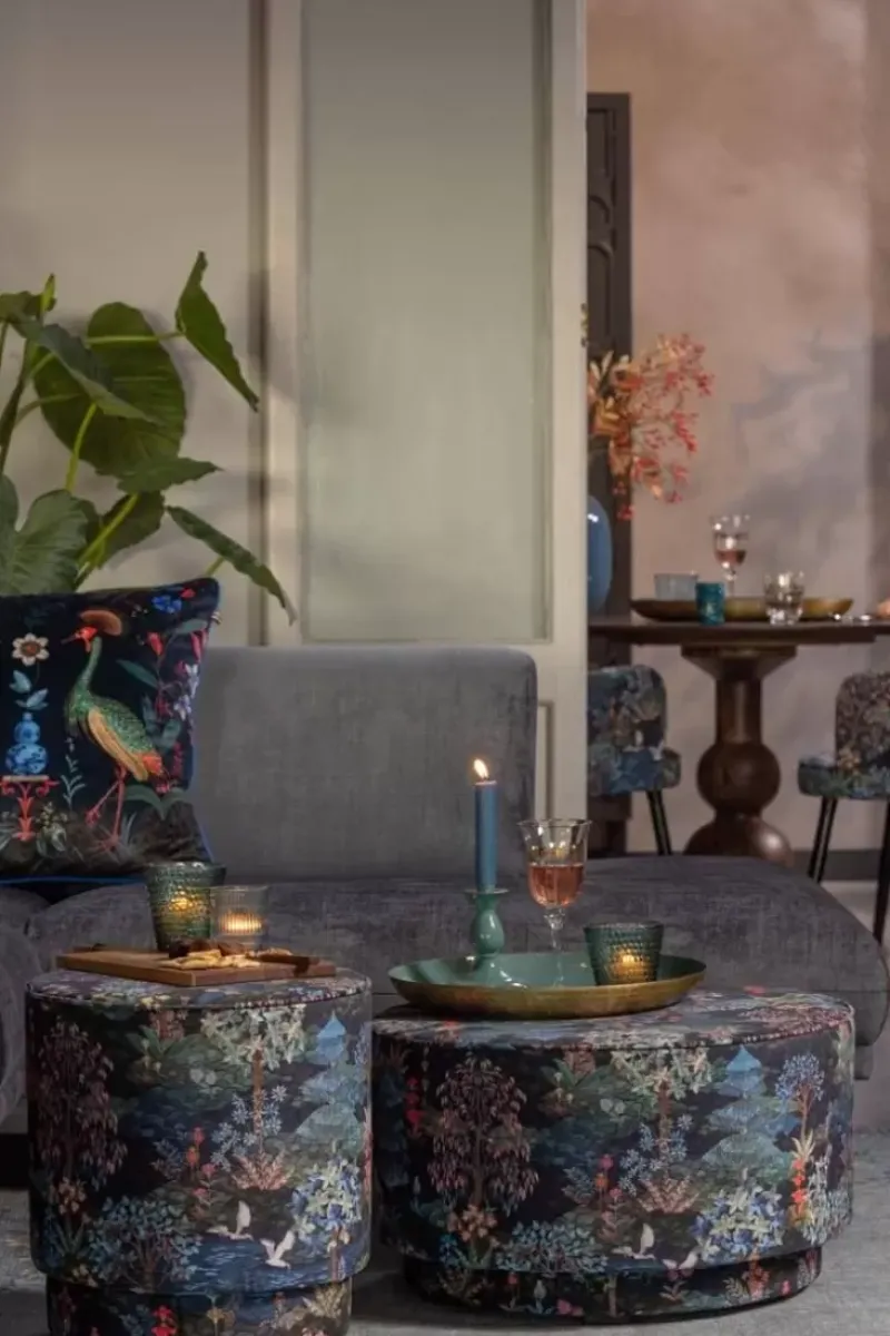 Poef Large Pip Garden Donkerblauw<Pip Studio