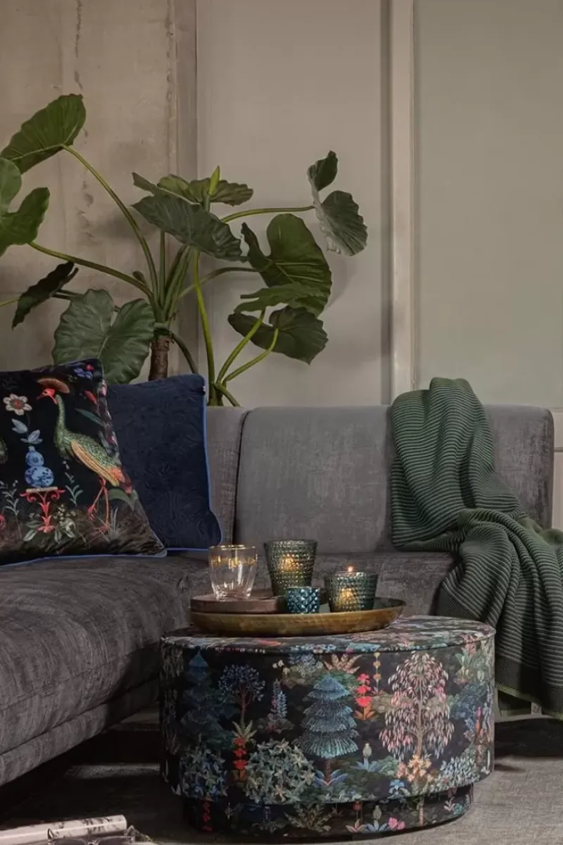 Poef Large Pip Garden Donkerblauw<Pip Studio