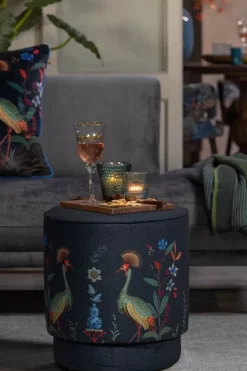 Poef Medium Flirting Birds Blauw<Pip Studio