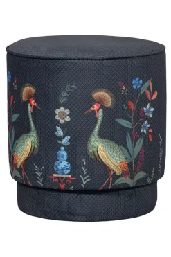 Poef Medium Flirting Birds Blauw<Pip Studio