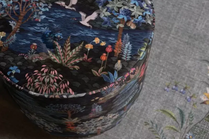 Poef Medium Pip Garden Donkerblauw<Pip Studio Hot