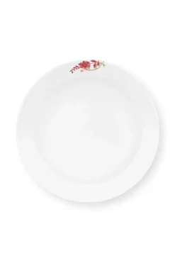 Royal Stripes Diep Bord Donkerroze 21.5Cm<Pip Studio Clearance