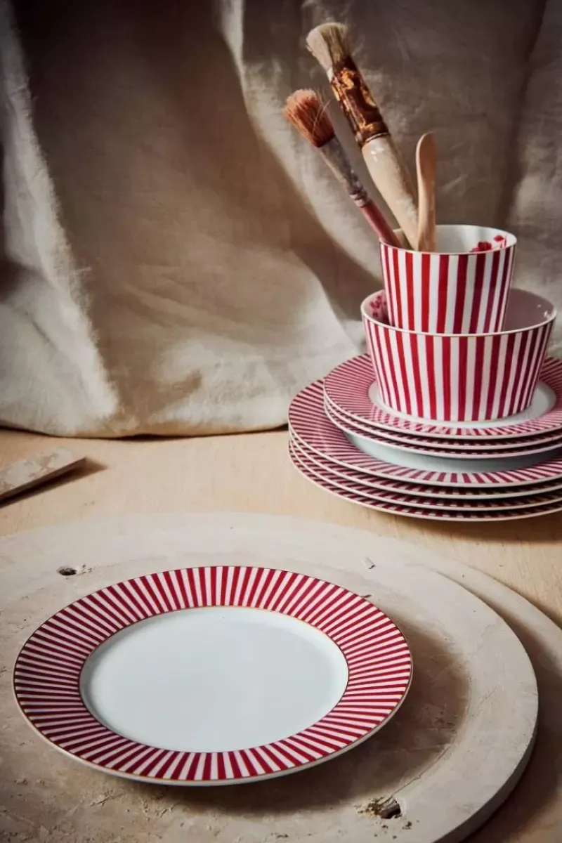 Royal Stripes Gebaksbord Donker 17Cm<Pip Studio Discount