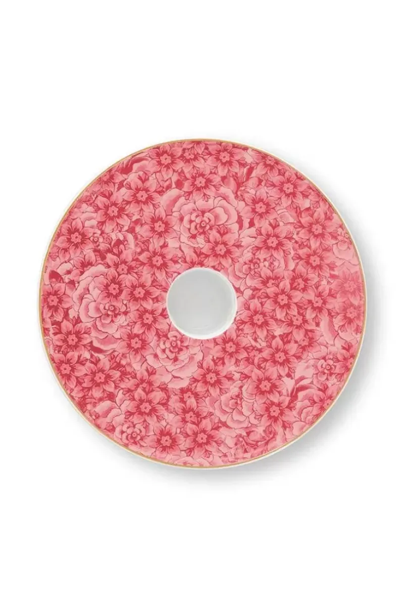 Royal Stripes Kaarshouder Bloemen Roze 14Cm<Pip Studio Clearance