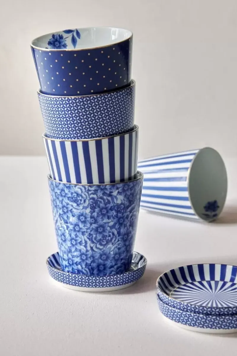 Royal Stripes Mok Bloemen & Theetip<Pip Studio Clearance