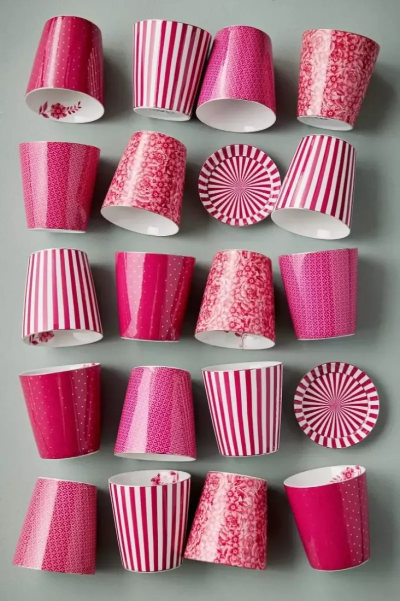 Royal Stripes Mok Bloemen & Theetip Donker<Pip Studio New