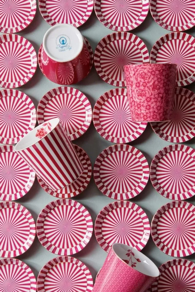 Royal Stripes Mok Bloemen & Theetip Donker<Pip Studio New