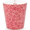 Royal Stripes Mok Bloemen Donkerroze<Pip Studio Online