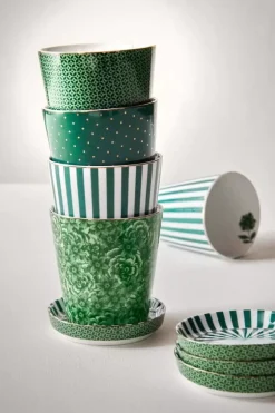 Royal Stripes Mok Stippen & Theetip Groen<Pip Studio Best