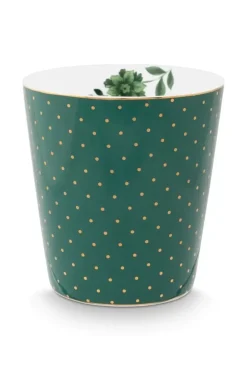 Royal Stripes Mok Stippen & Theetip Groen<Pip Studio Best