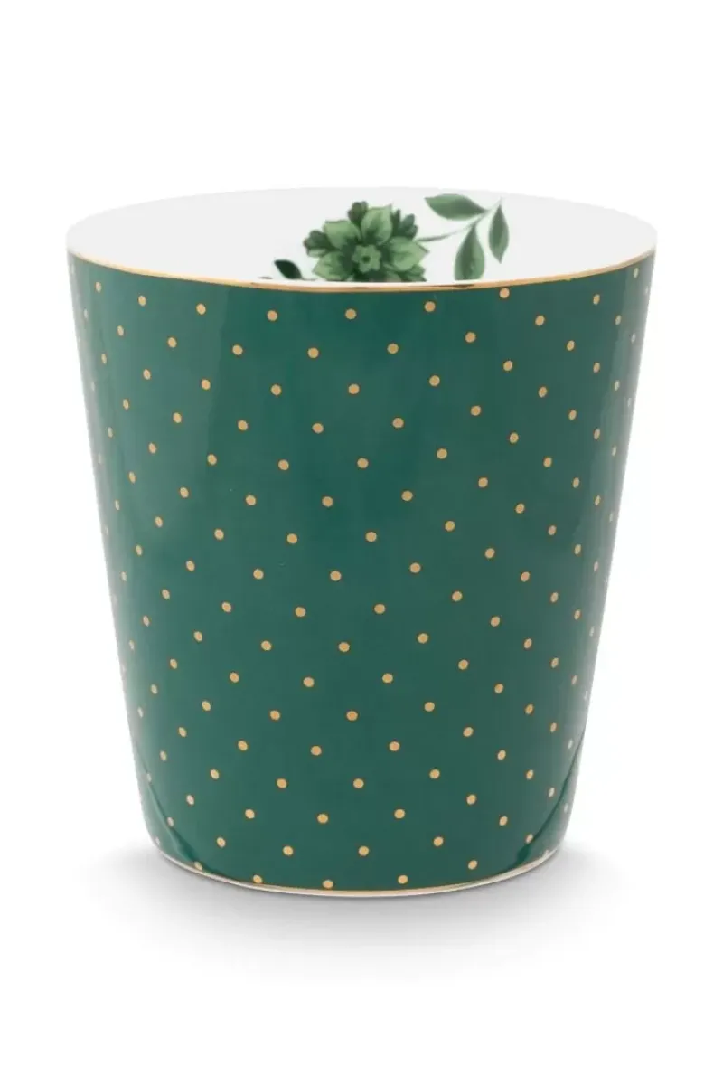 Royal Stripes Mok Stippen & Theetip Groen<Pip Studio Best