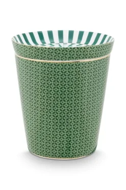 Royal Stripes Mok Tegels & Theetip Groen<Pip Studio