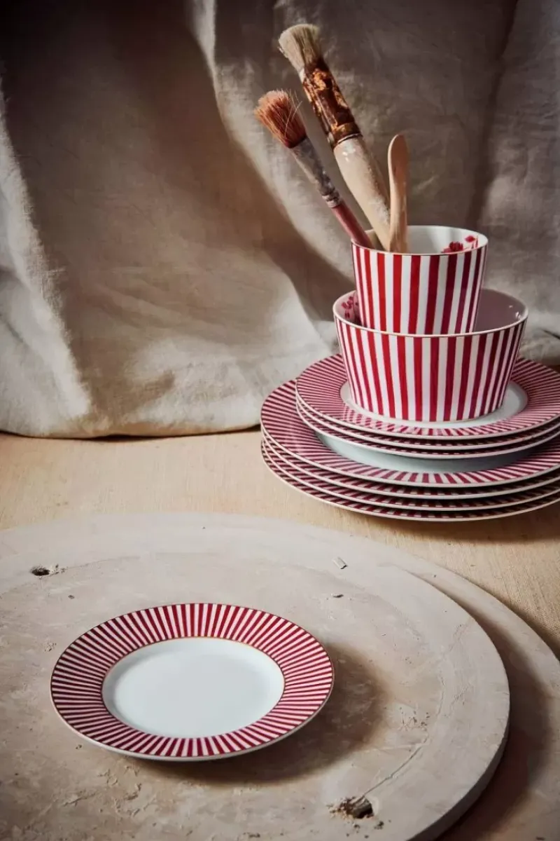 Royal Stripes Petit Four Donkerroze 12Cm<Pip Studio Sale
