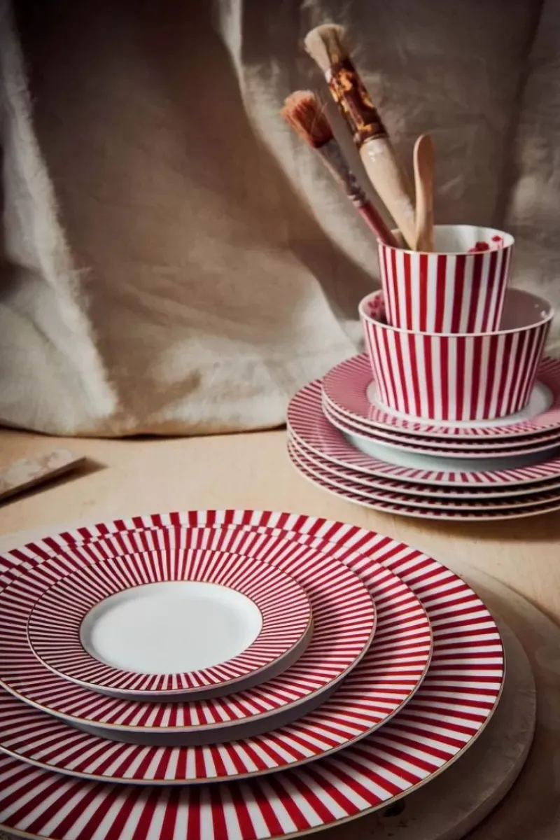 Royal Stripes Petit Four Donkerroze 12Cm<Pip Studio Sale