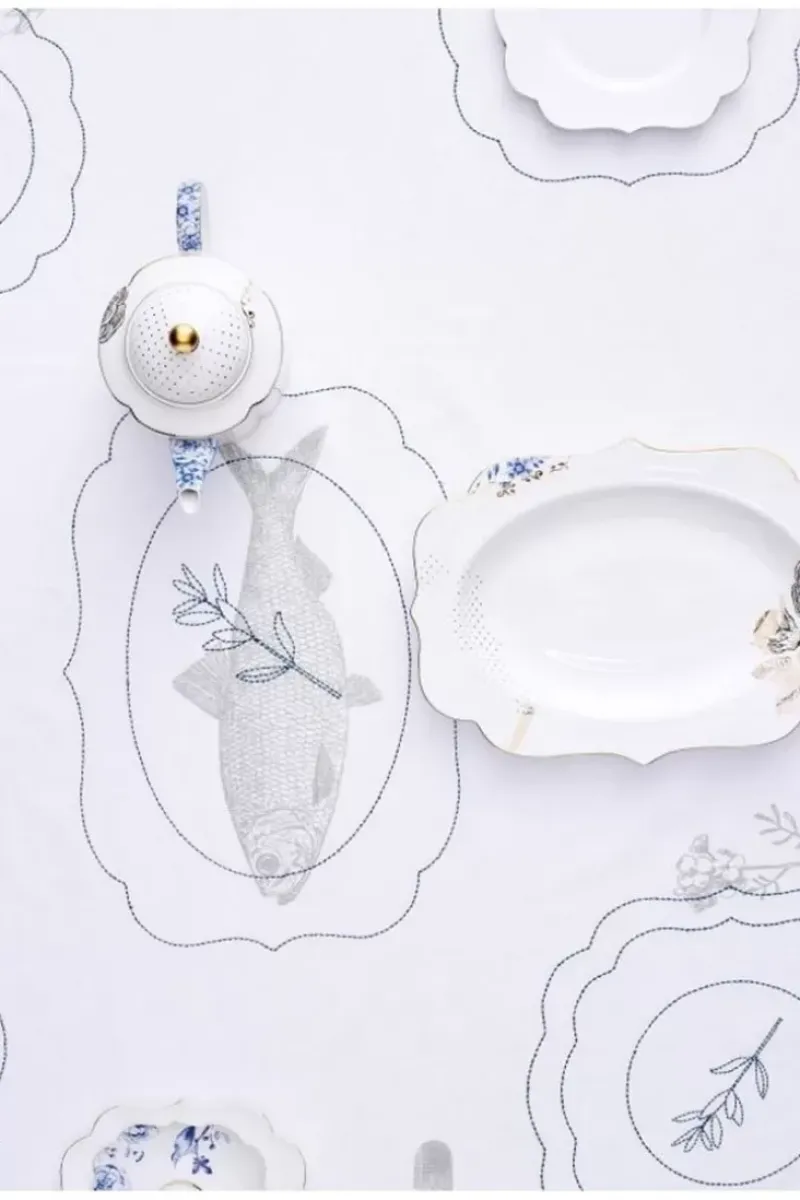Royal White Ovale Serveer Schaal 40 Cm<Pip Studio