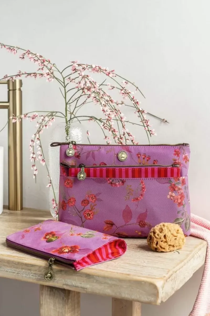Toilettas Rits Kawai Flower Fuchsia<Pip Studio Sale