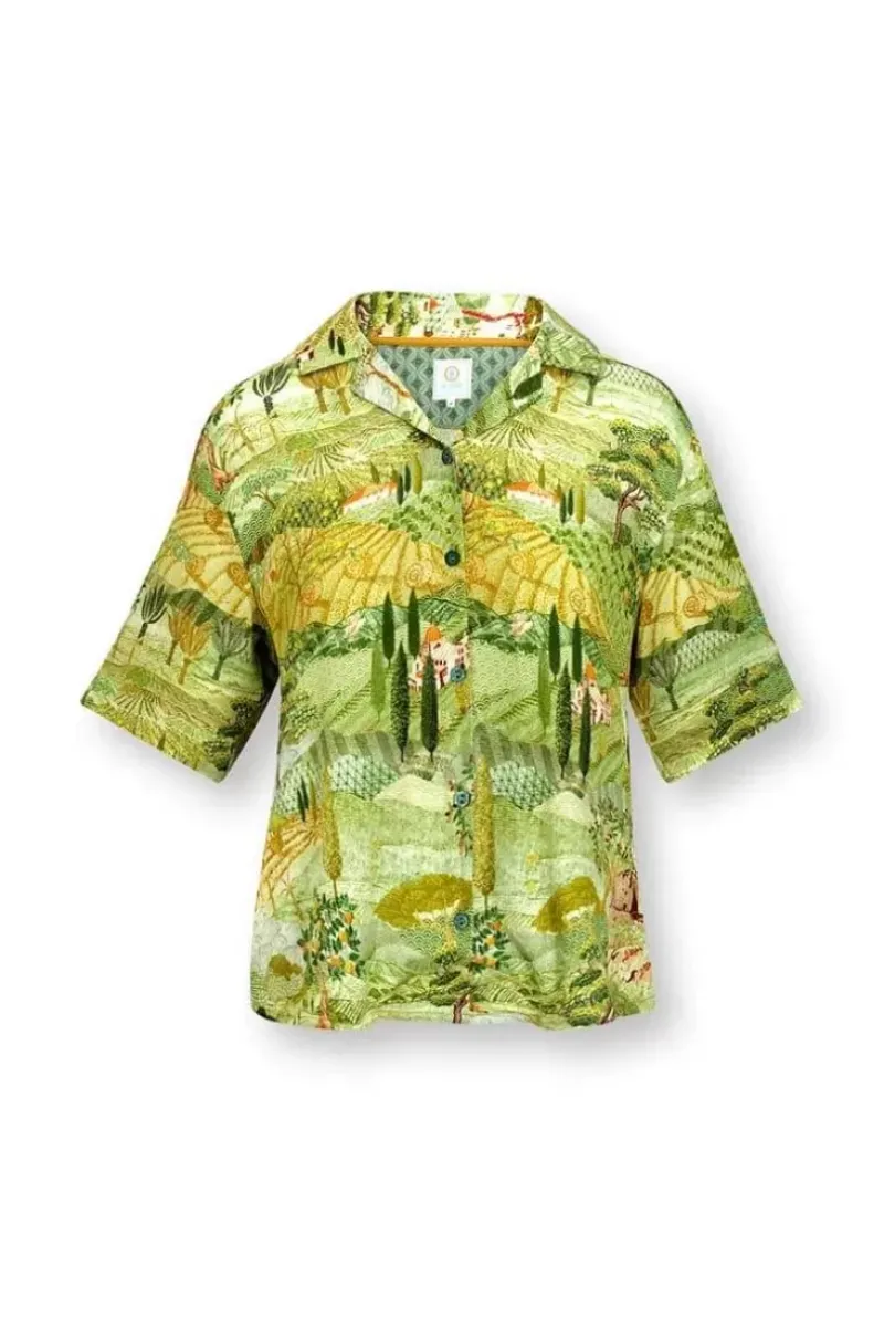 Top Korte Mouw Toscana Groen<Pip Studio Sale