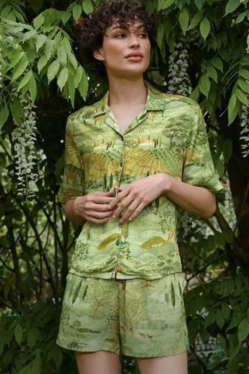 Top Korte Mouw Toscana Groen<Pip Studio Sale