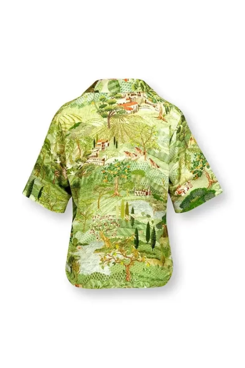 Top Korte Mouw Toscana Groen<Pip Studio Sale