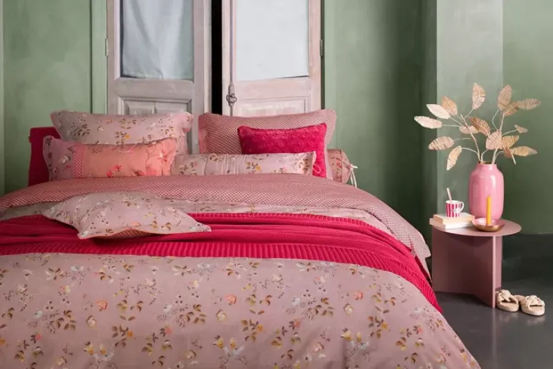 Vierkant Sierkussen Tokyo Blossom Lichtroze<Pip Studio Sale