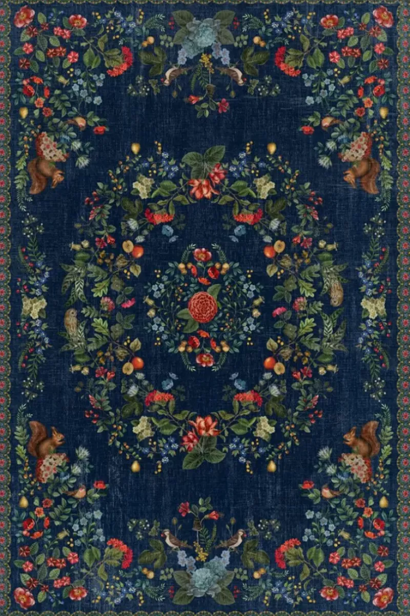 Vloerkleed Fall In Leaf By Pip Donkerblauw<Pip Studio