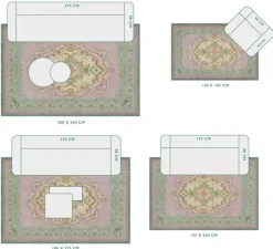 Vloerkleed Majorelle By Pip Lilac/Groen<Pip Studio Best