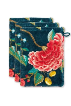 Washandje Set/3 Good Evening Donker 16X22 Cm<Pip Studio Clearance