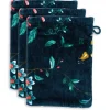 Washandje Set/3 Les Fleurs Donker 16X22 Cm<Pip Studio