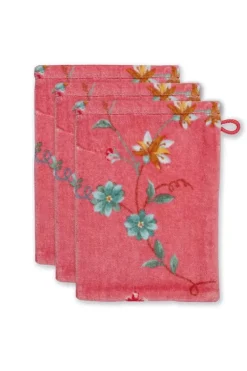 Washandje Set/3 Les Fleurs 16X22 Cm<Pip Studio New