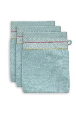 Washandje Set/3 Soft Zellige Blue 16X22 Cm<Pip Studio Clearance