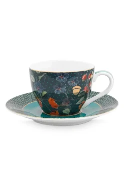Winter Wonderland Espresso Kop & Schotel Donkerblauw<Pip Studio Outlet