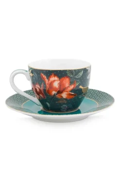 Winter Wonderland Espresso Kop & Schotel Donkerblauw<Pip Studio Outlet