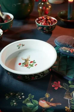 Winter Wonderland Serveerschaal Rond Donkerblauw<Pip Studio Discount