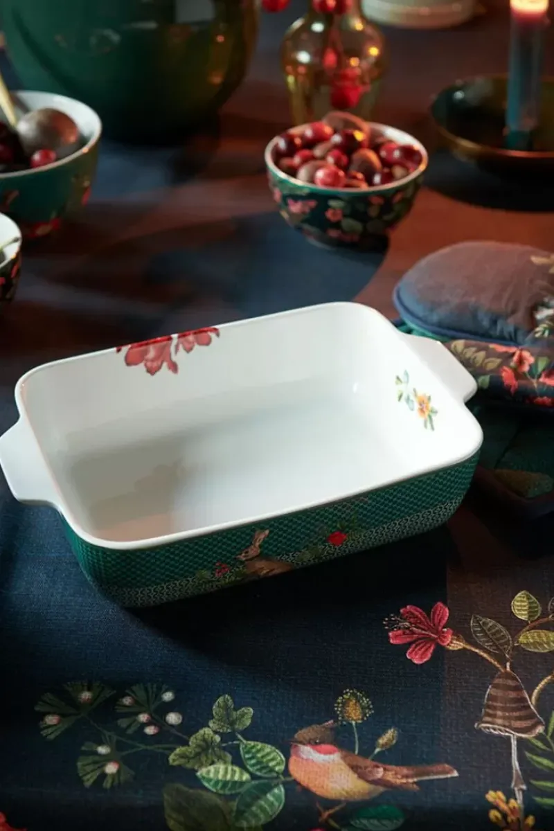 Winter Wonderland Serveerschaal Rechthoekig Groot Groen<Pip Studio Hot