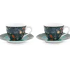 Winter Wonderland Set/2 Espresso Kop & Schotel Donkerblauw<Pip Studio Outlet